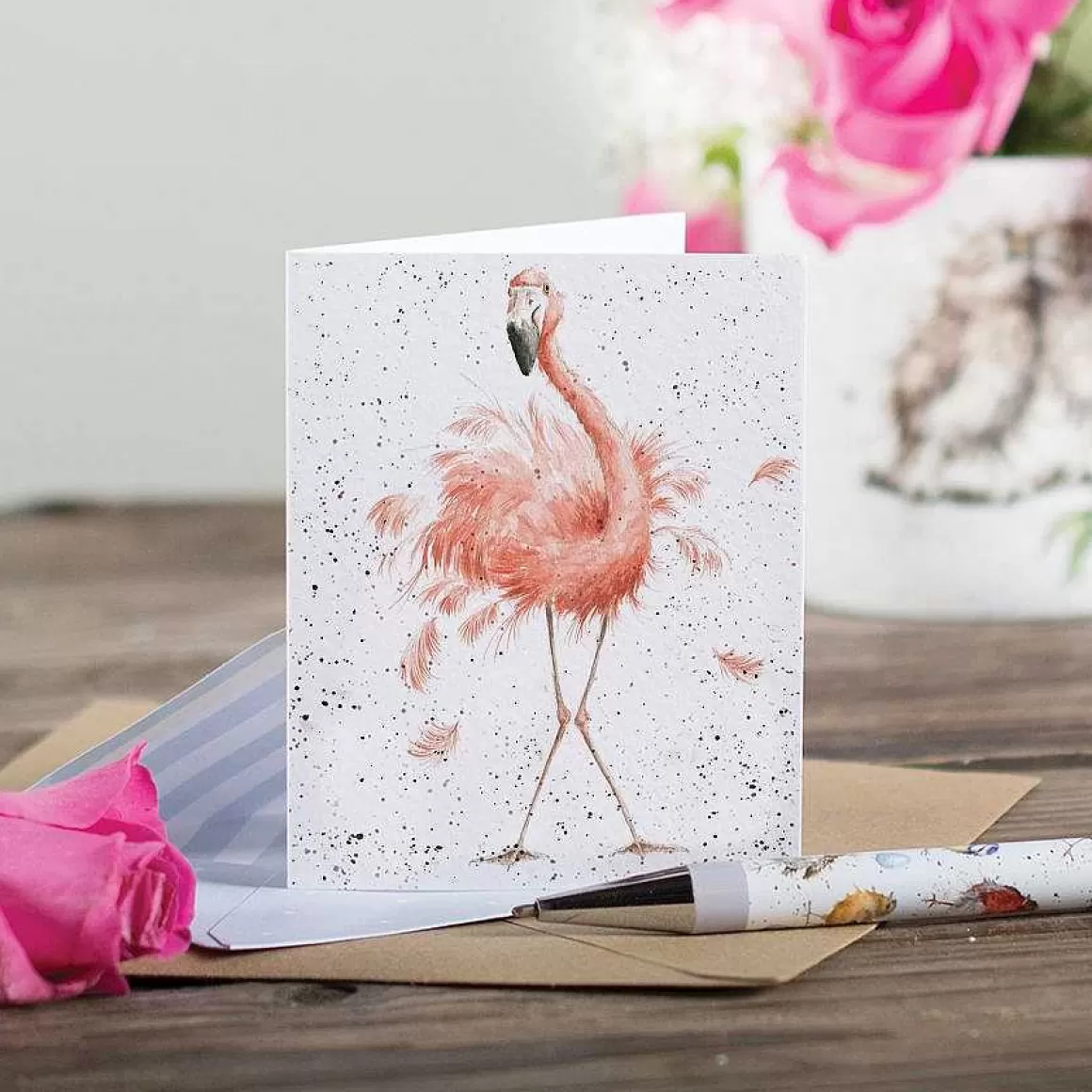 Outlet Wrendale Designs Pretty In Pink' Flamingo Enclosure Card