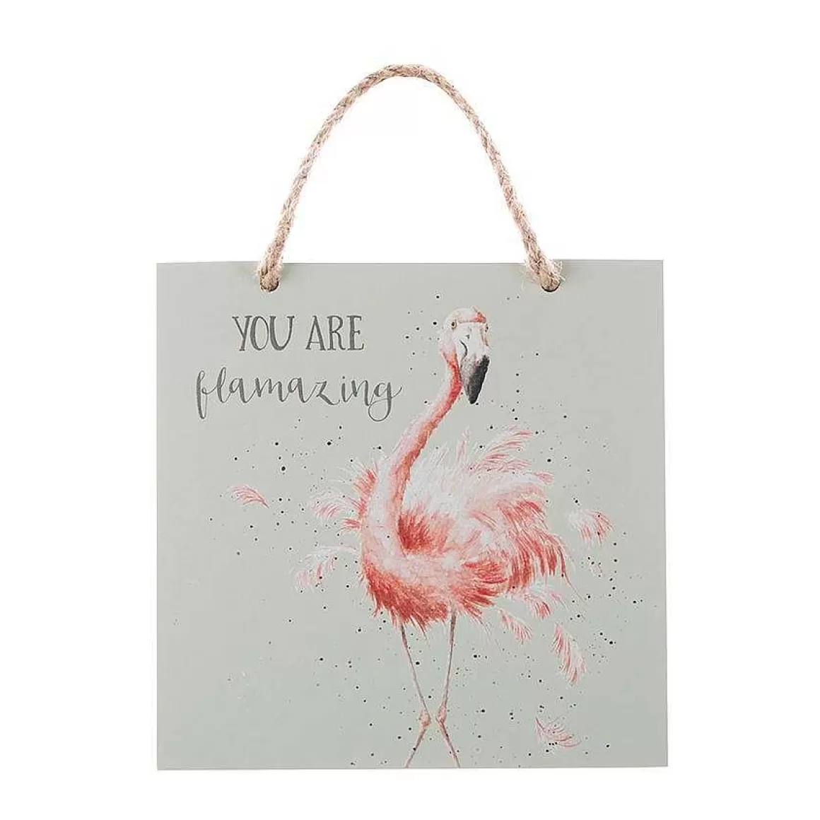 Fashion Wrendale Designs Pretty In Pink' Flamingo Wooden Plaque