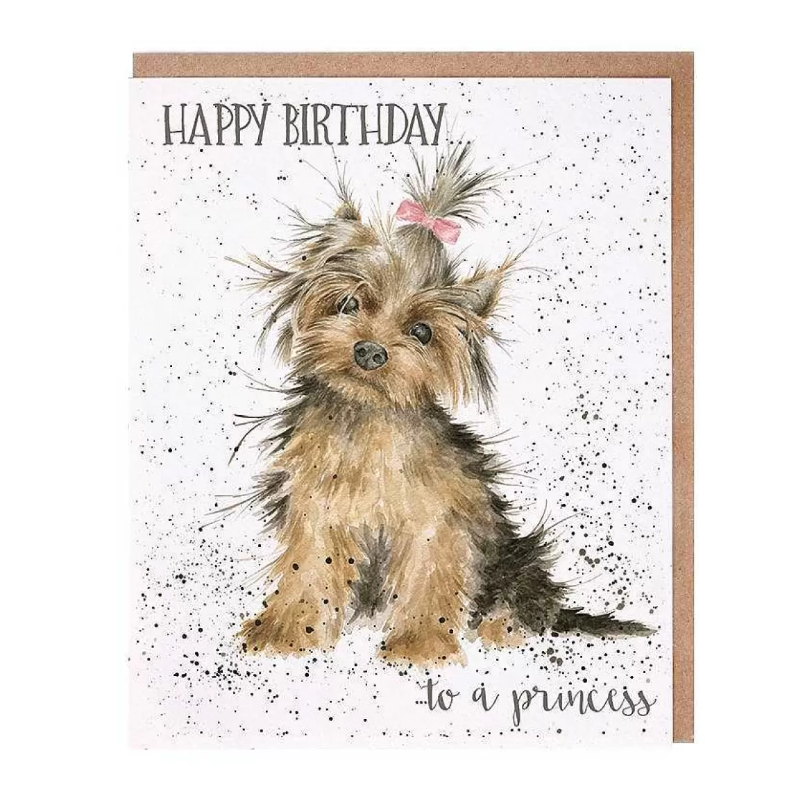 Fashion Wrendale Designs Princess' Yorkshire Terrier Birthday Card