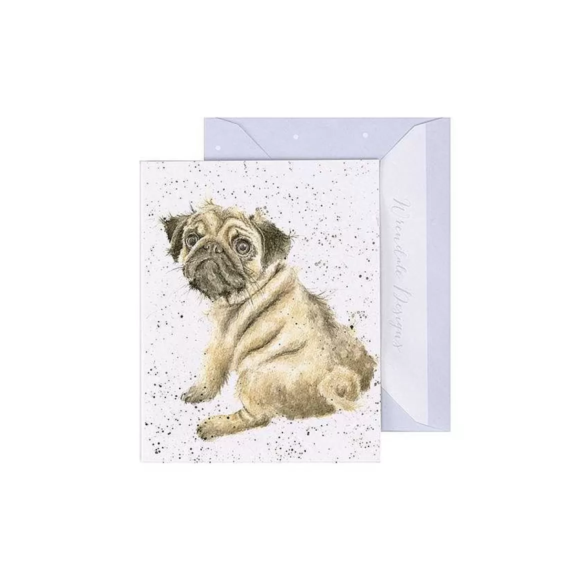 New Wrendale Designs Pug Love' Pug Enclosure Card