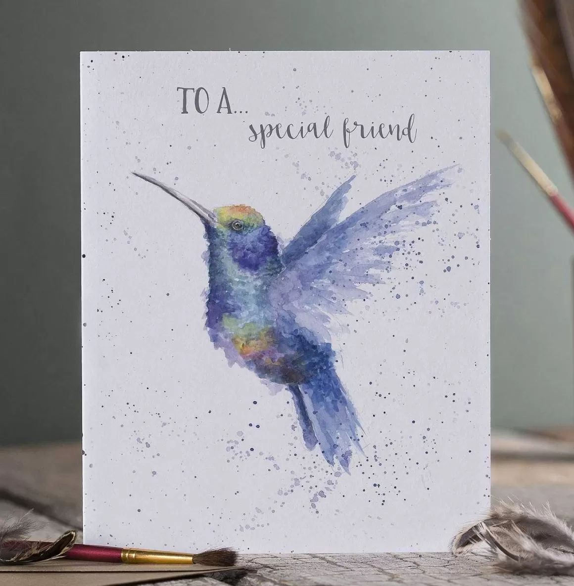 Best Sale Wrendale Designs Rainbow' Humming Bird Card