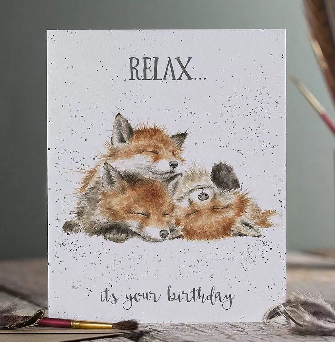 Outlet Wrendale Designs Relax' Fox Birthday Card