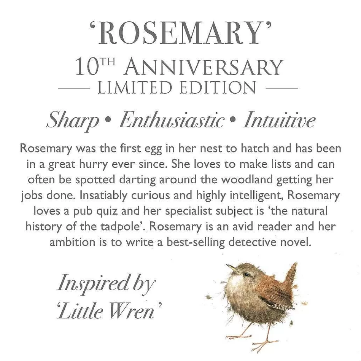 Discount Wrendale Designs Rosemary' Limited Edition Wren Character