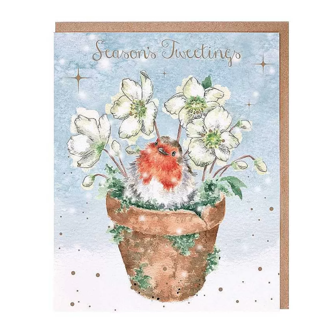 Clearance Wrendale Designs Season'S Tweetings' Robin Christmas Card Pack