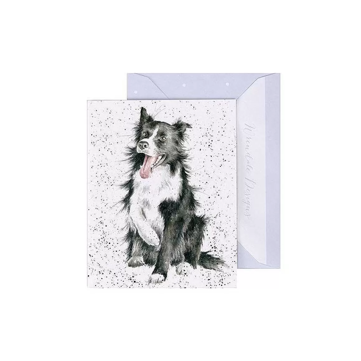 Online Wrendale Designs Shadow' Border Collie Enclosure Card