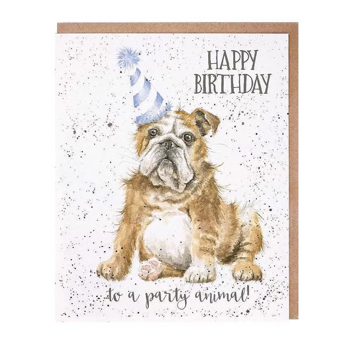 Outlet Wrendale Designs Smile!' Bulldog Birthday Card