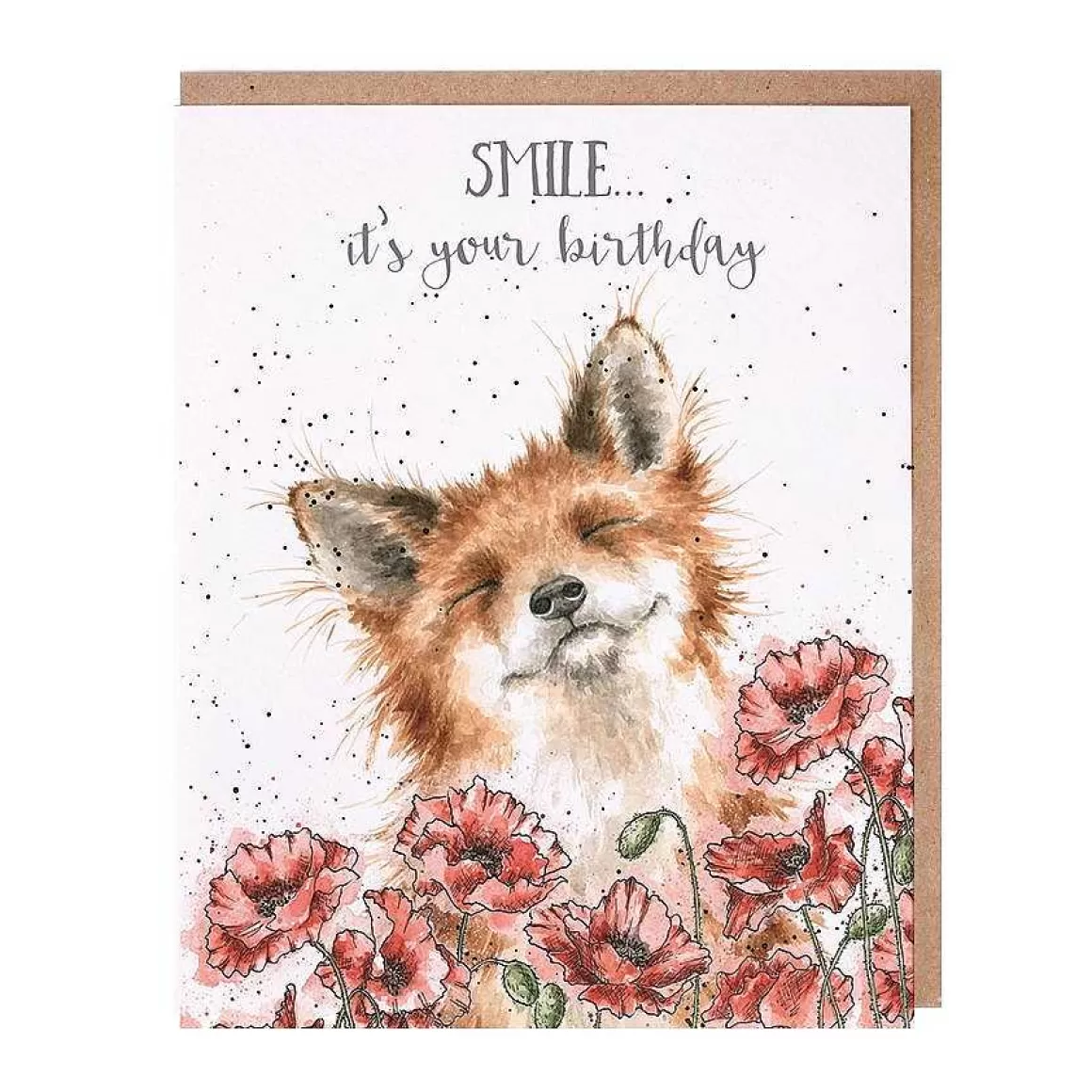 Outlet Wrendale Designs Smile' Fox Birthday Card