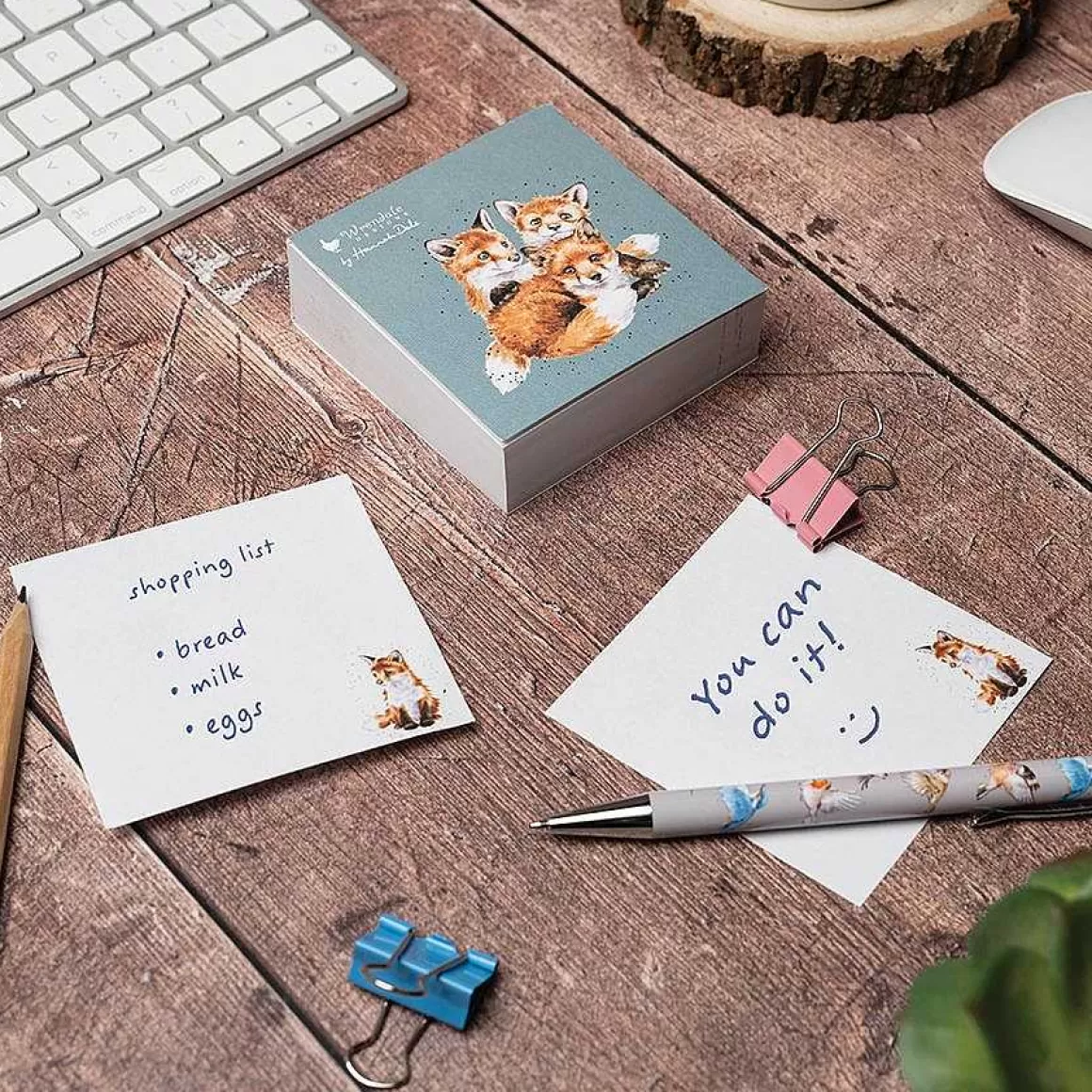 Fashion Wrendale Designs Snug As A Cub' Fox Sticky Notes