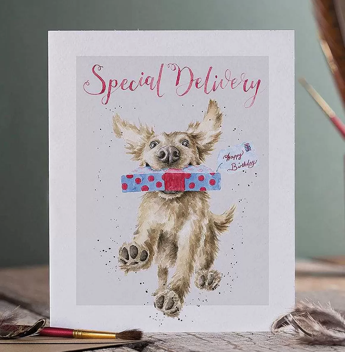 Outlet Wrendale Designs Special Delivery' Golden Retriever Birthday Card