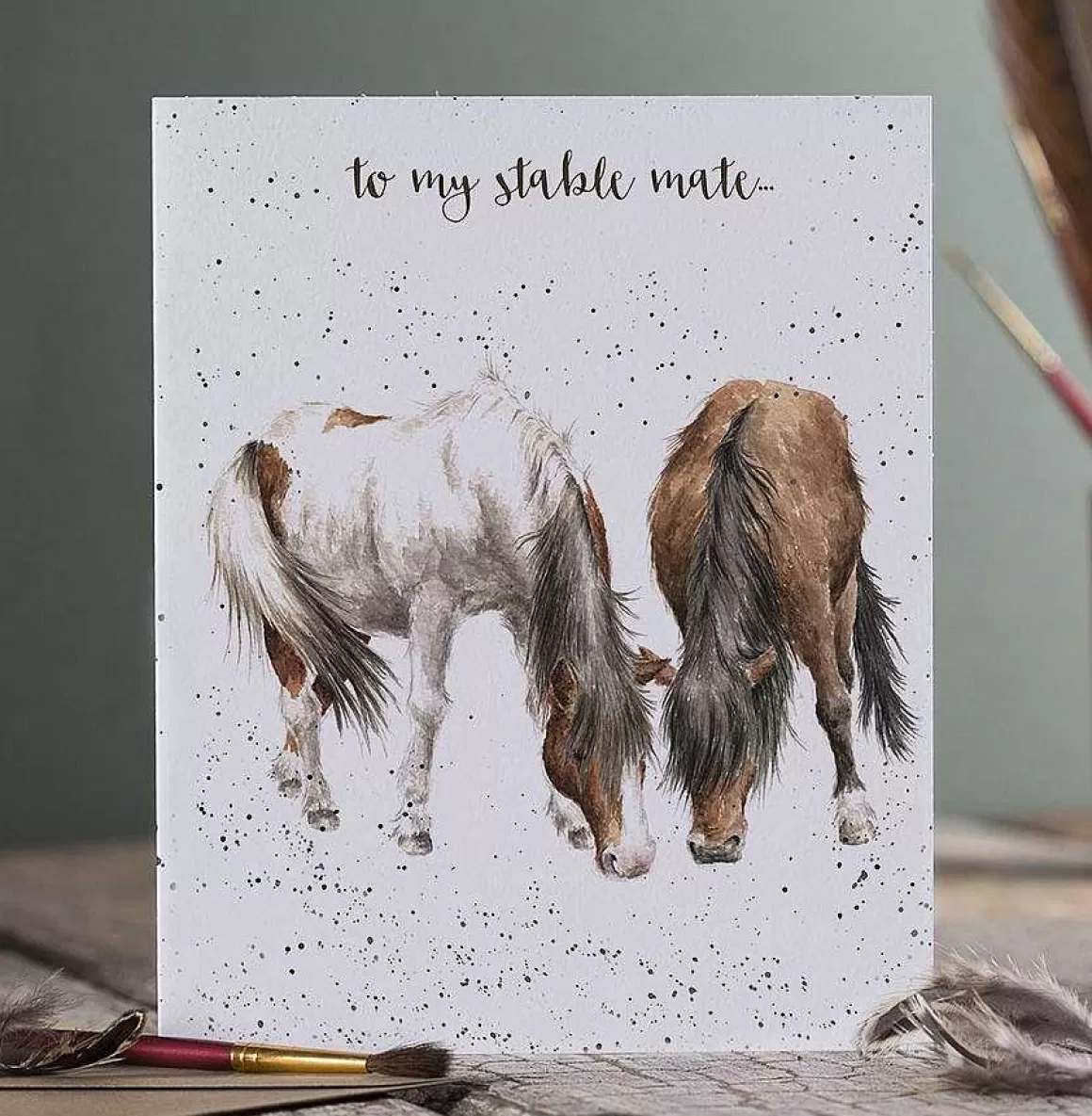 Sale Wrendale Designs Stable Mates' Horse Birthday Card