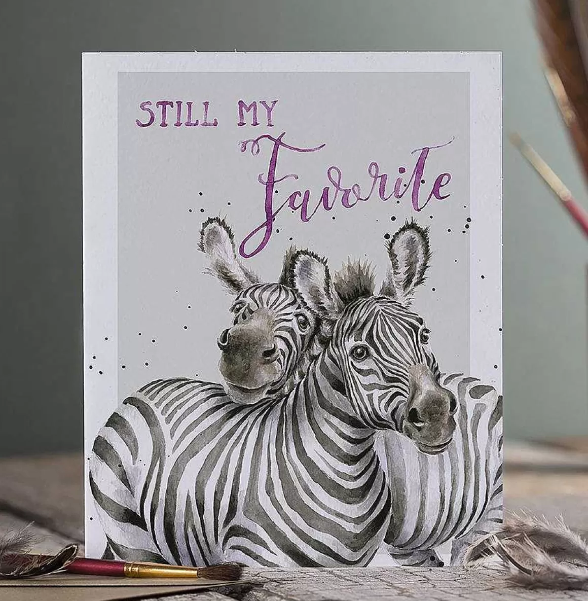 Hot Wrendale Designs Still My Favorite' Zebra Anniversary Card