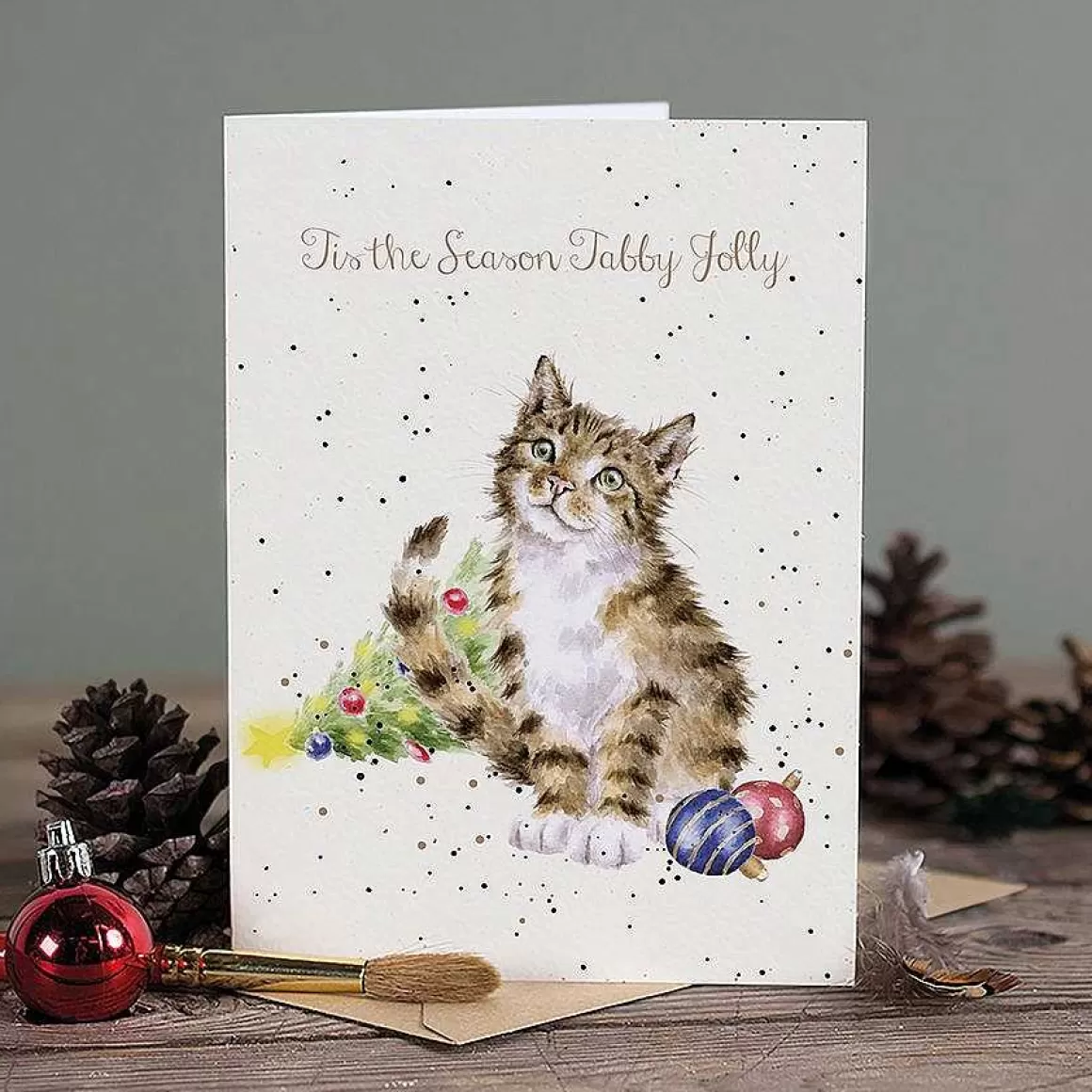 Best Sale Wrendale Designs Tabby Jolly' Cat Card