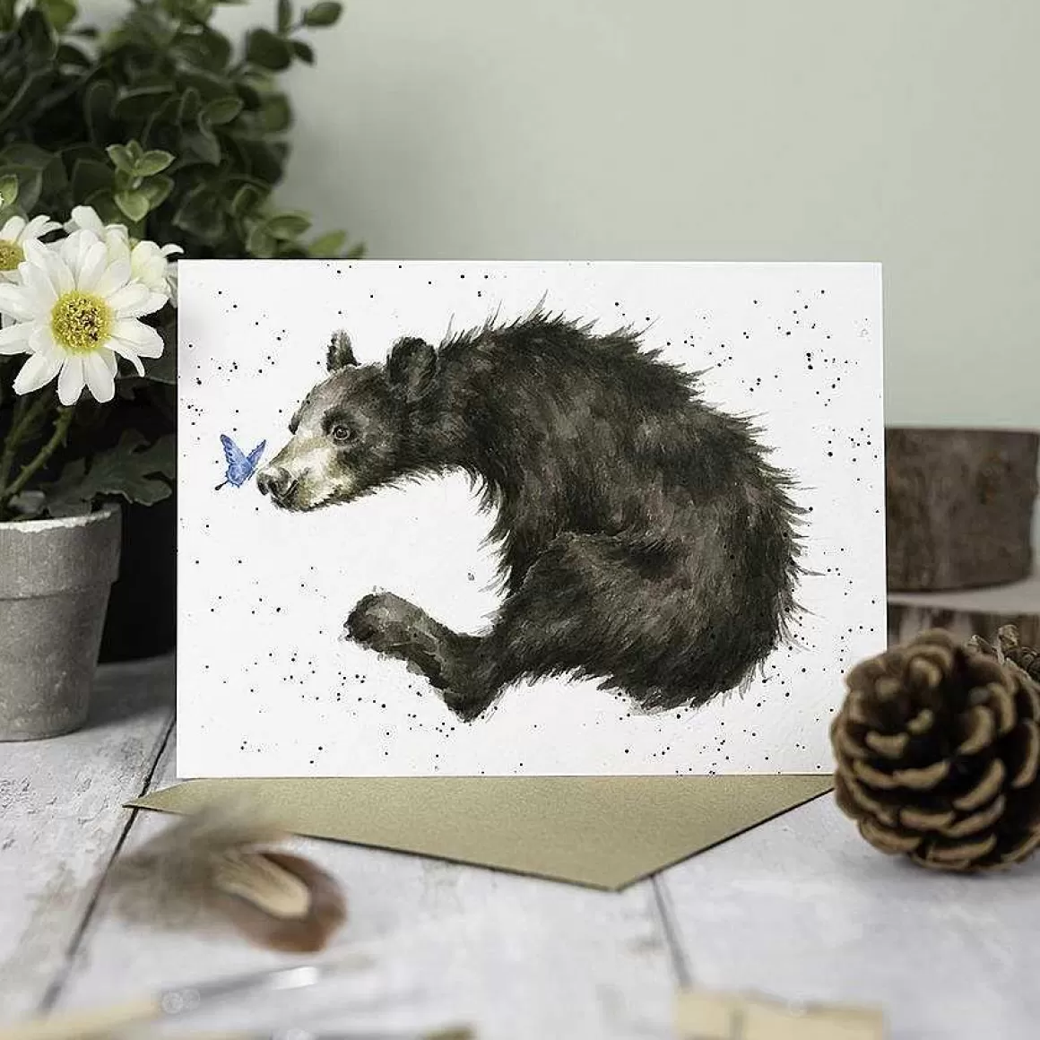 Clearance Wrendale Designs The Bear And The Butterfly' Bear Card