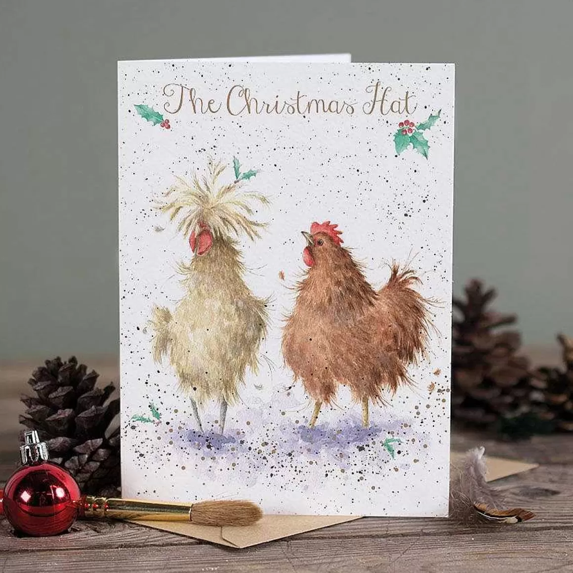 Best Sale Wrendale Designs The Christmas Hat' Chicken Card