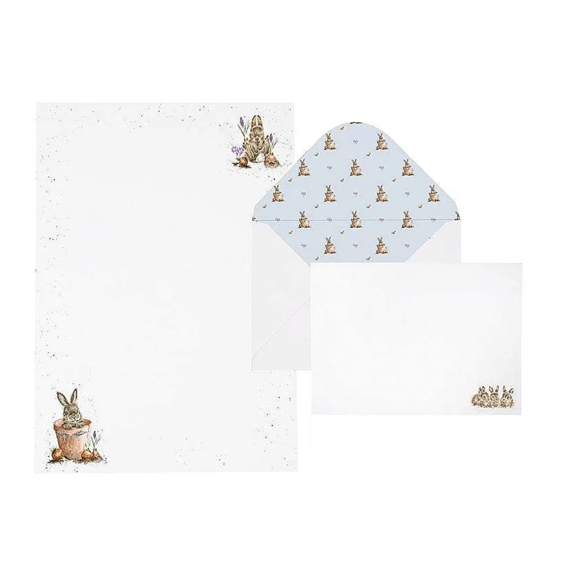 Clearance Wrendale Designs The Flower Pot' Rabbit Letter Writing Set