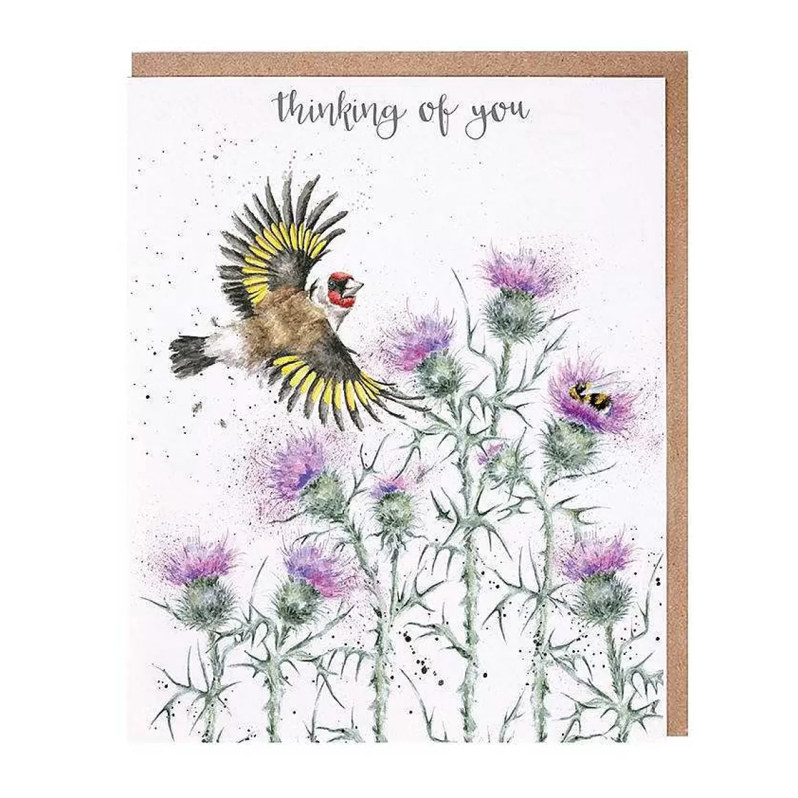 Clearance Wrendale Designs The Thistle Finch' Gold Finch Card