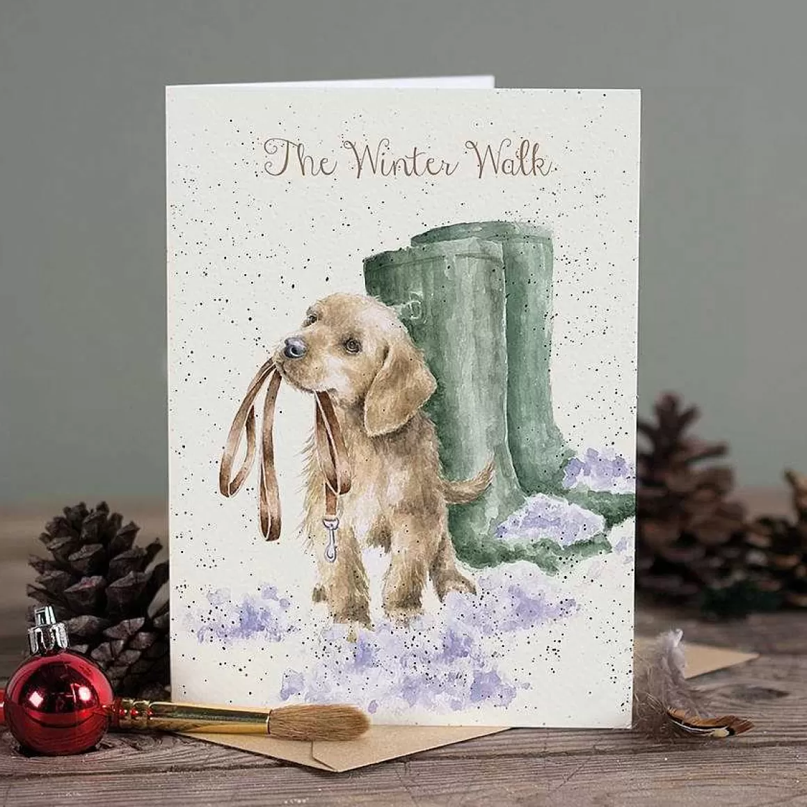 Best Sale Wrendale Designs The Winter Walk' Labrador Card