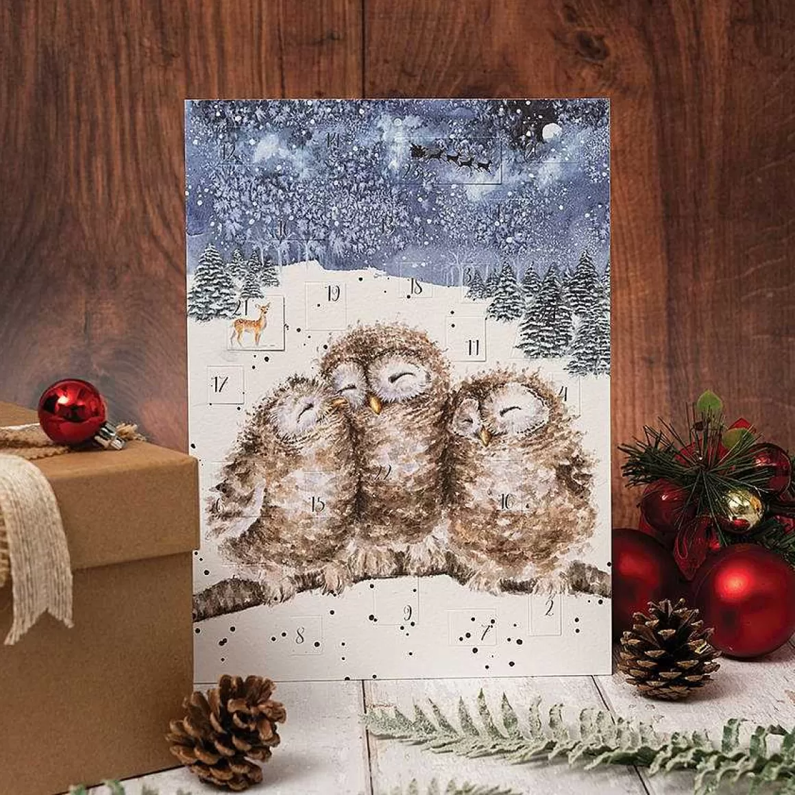 Discount Wrendale Designs Three Wise Men' Owl Advent Calendar