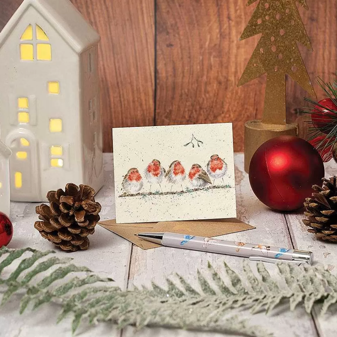 Online Wrendale Designs Tis The Season' Robin Enclosure Card