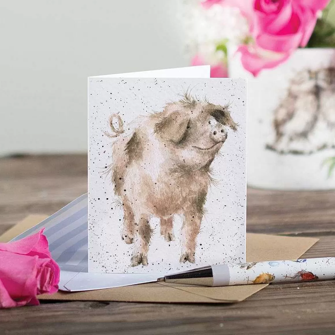 Online Wrendale Designs Truffles And Trotters' Pig Enclosure Card