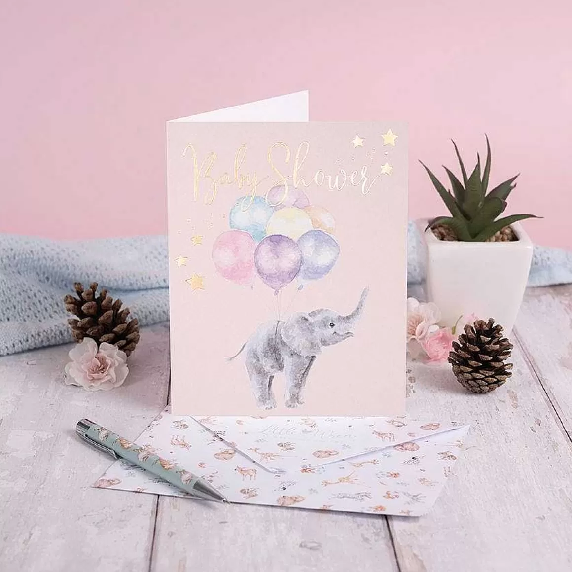 Discount Wrendale Designs Up And Away' Elephant Card